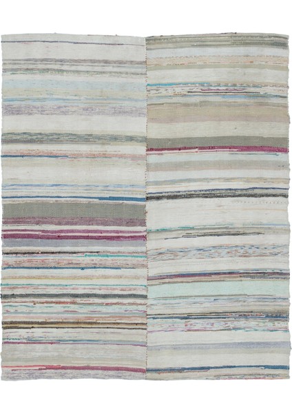 Teselya Turkuaz Patchwork Yün Modern Desenli Yün Hav Toz Vermez Leke Tutmayan Salon Yolluk Mutfak El Dokuma Halı