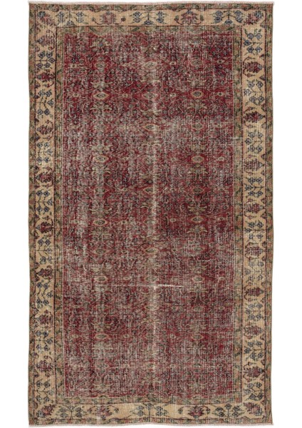 Iskece Kahverengi Eskitme Yün Modern Desenli Yün Hav Toz Vermez Leke Tutmayan Salon Yolluk Mutfak El Dokuma Halı