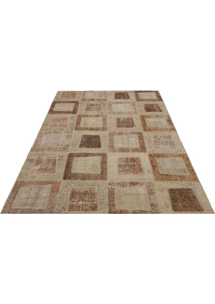 Selanik Bej Eskitme Yün Modern Desenli Yün Hav Toz Vermez Leke Tutmayan Salon Yolluk Mutfak El Dokuma Halı modelleri