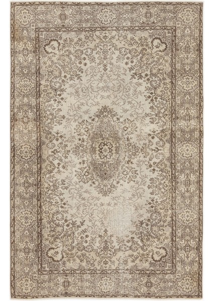 Atina Bej Eskitme Yün Modern Desenli Yün Hav Toz Vermez Leke Tutmayan Salon Yolluk Mutfak El Dokuma Halı