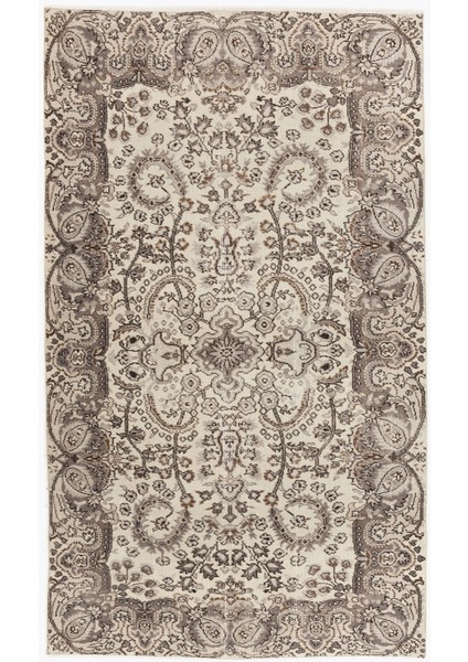 Atina Kırmızı Eskitme Yün Modern Desenli Yün Hav Toz Vermez Leke Tutmayan Salon Yolluk Mutfak El Dokuma Halı