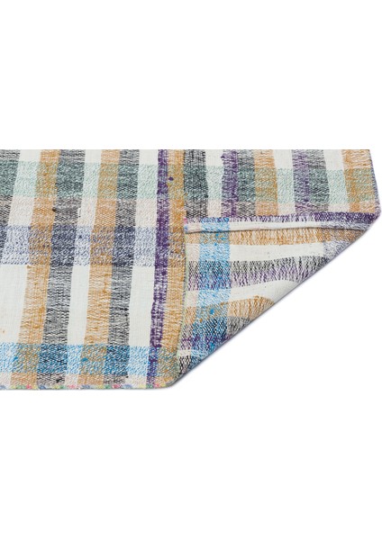 Teselya Turkuaz Patchwork Yün Modern Desenli Yün Hav Toz Vermez Leke Tutmayan Salon Yolluk Mutfak El Dokuma Halı fiyatları