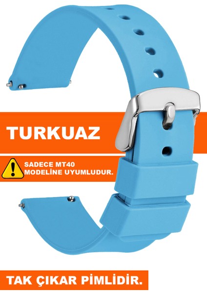 Tcl Movetime MT40-MT40X Family Saat Uyumlu Silikon Saat Kordonu Kayışı 2'li Set modelleri