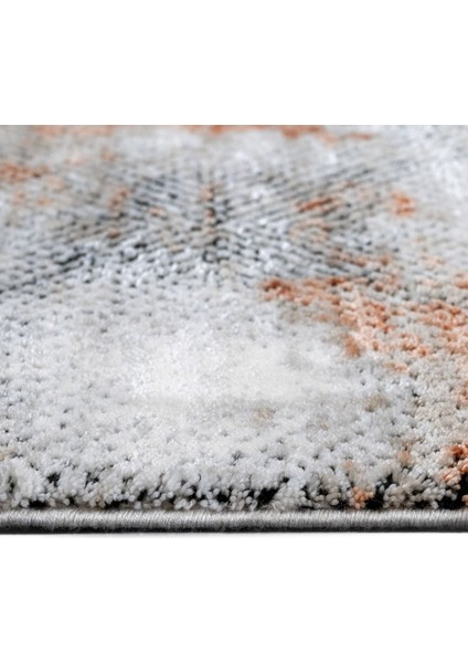 Cowaramup Modern Turuncu Akrilik Kare Modern Desenli Akrilik Hav Vermeyen Leke Tutmayan Kolay Temizlenen Yumuşak Makine Salon Yolluk Mutfak Halı fiyatları