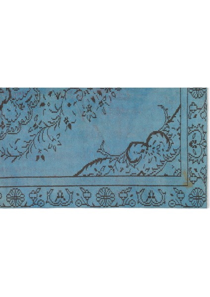 Atina Mavi Eskitme Yün Modern Desenli Yün Hav Toz Vermez Leke Tutmayan Salon Yolluk Mutfak El Dokuma Halı fırsatları