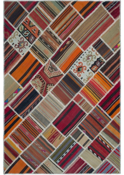 Atina Bej Eskitme Yün Modern Desenli Yün Hav Toz Vermez Leke Tutmayan Salon Yolluk Mutfak El Dokuma Halı