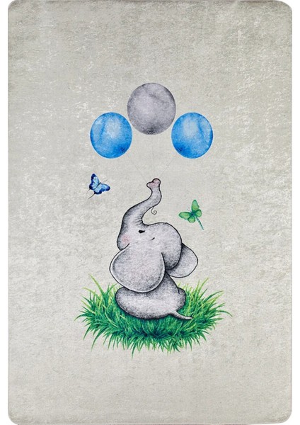 Alicante Figürlü Gri Polyester Dikdörtgen Modern Desenli Pamuk Makinada Yıkanabilir Hav Toz Vermez Leke Tutmayan Kaymaz Taban Dijital Makine Baskı Salon Yolluk Mutfak Halı