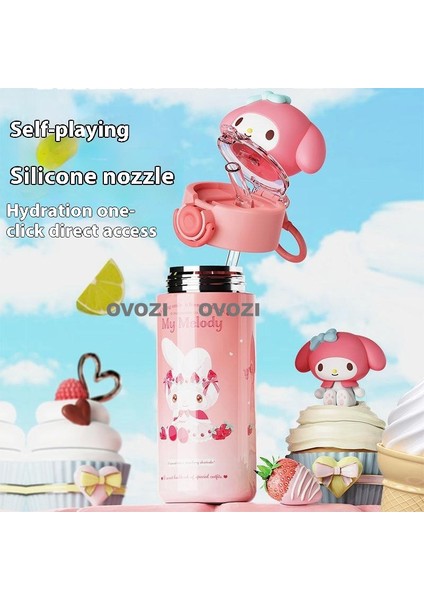 450ML Çizgi Film Öğrencileri Çocuklar Üç Boyutlu Çizgi Film Çıkartmaları ile Pipetli 316 Paslanmaz Çelik Yalıtım Dağı (Yurt Dışından) fiyatları