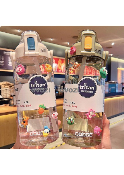 3D Karikatür Çıkartmalı 2000ML Tritan Spor Kupa (Yurt Dışından) fiyatları