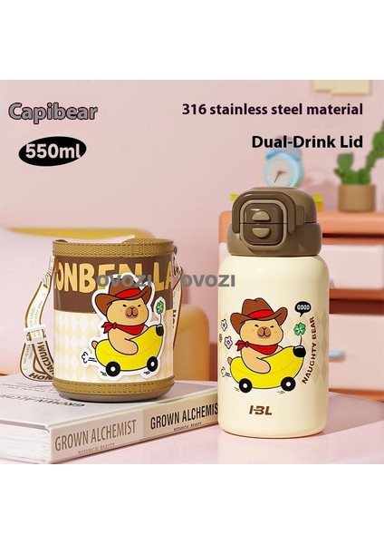 550ML Karikatür 316 Paslanmaz Çelik Pipetli Yalıtımlı Kupa (Yurt Dışından) fiyatları