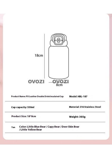 550ML Karikatür 316 Paslanmaz Çelik Pipetli Yalıtımlı Kupa (Yurt Dışından) modelleri