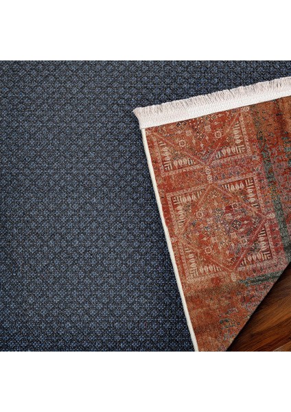 Eskitme Kırmızı Pamuk Dikdörtgen Modern Desenli Pamuk Makinada Yıkanabilir Hav Toz Vermez Leke Tutmayan Kaymaz Taban Dijital Makine Baskı Salon Yolluk Mutfak Halı indirimleri