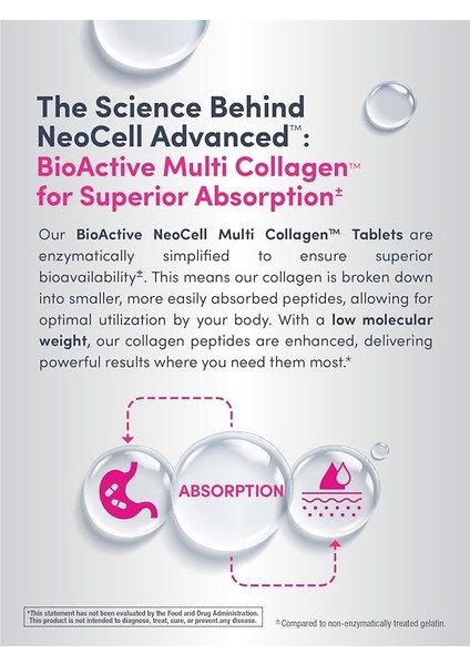 Advanced Multi Collagen Peptides | 120 Tablets | 10 Types Of Collagen | Skin, Hair And Nails | Beauty Supplement | For Men And Women fırsatları