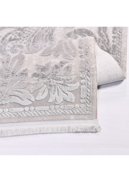 Absorb Klasik Gri Akrilik Dikdörtgen Modern Desenli Akrilik Hav Vermeyen Leke Tutmayan Kolay Temizlenen Yumuşak Makine Salon Yolluk Mutfak Halı fırsatları