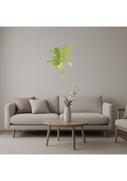 Modern Çiçek Desenli Duvar Sanatı - BRNTEK5999-5866