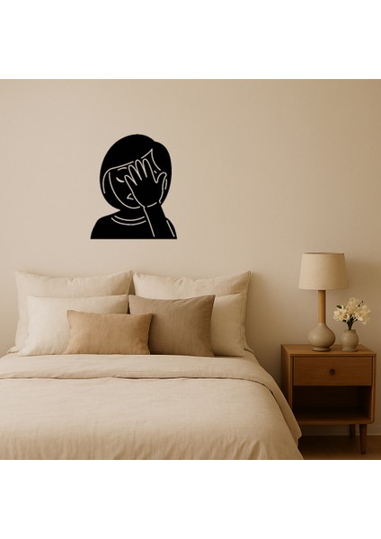 Iç Mekan Dekoratif Facepalming Kız Emoji Tablosu - BRNTEK3323-2911