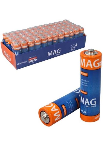 Mag Batteries MG-26171 Karbon Çinko Aa 60'lı Paket Kalem Pil (Aa,r6 Um-3)