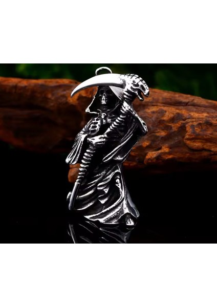 Paslanmaz Çelik Grim Reaper (Ölüm Meleği) Kolye fiyatları