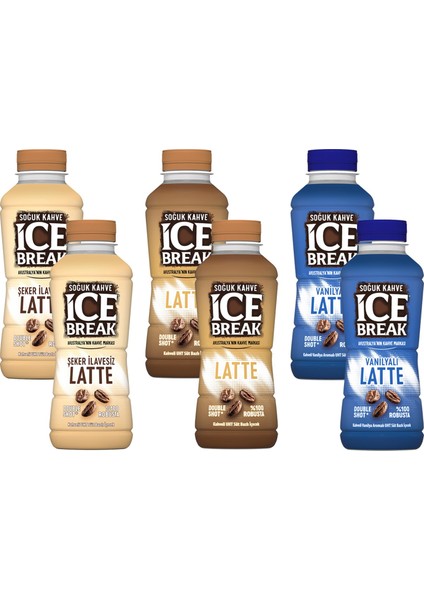 Latte 375 ml 6 Li Karma (Latte- Vanilya- Şekersiz Latte)