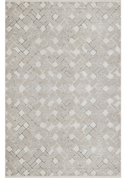 Lisa Geometrik Gri Mikrofiber Dikdörtgen Modern Desenli Akrilik Hav Vermeyen Leke Tutmayan Kolay Temizlenen Yumuşak Makine Salon Yolluk Mutfak Halı