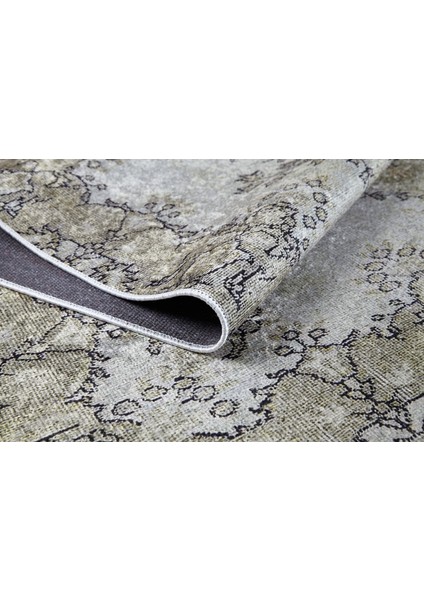 Brzesko Yeşil Göbekli Etnik Modern Desenli Makinada Yıkanabilir Hav Toz Vermez Leke Tutmayan Kaymaz Taban Dijital Makine Baskı Salon Yolluk Mutfak Halı fırsatları