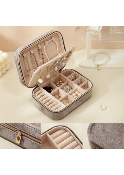 Mdl-1 Kadife Takı Kutusu Özel Küpe Bölmeli Yeni Tasarım Çok Katmanlı Takı Düzenleyici indirimleri