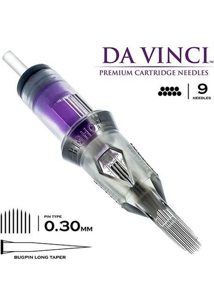 Davinci V2 | 1009 Cmlt | Curved Magnum Bugpin Long Taper Kartuş Dövme İğnesi fiyatları
