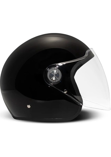Demi-Jet P1 06 Black Açık Motosiklet Kaskı