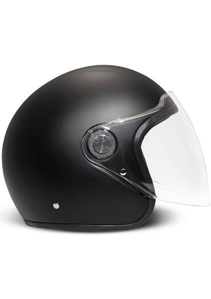 Demi-Jet P1 06 Matt Black Açık Motosiklet Kaskı
