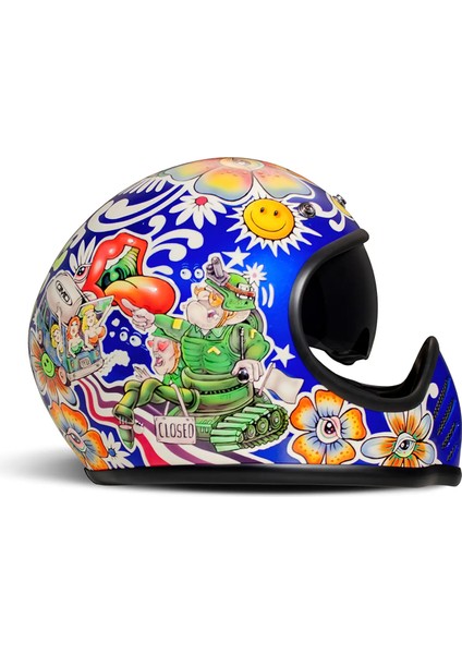 Fullface Seventyseven Flower Power Kapalı Motosiklet Kaskı