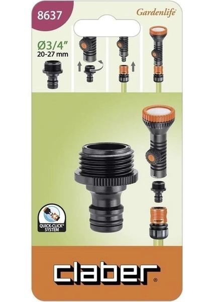 Sprinkler Adaptörü 3/4 Claber 8637 modelleri
