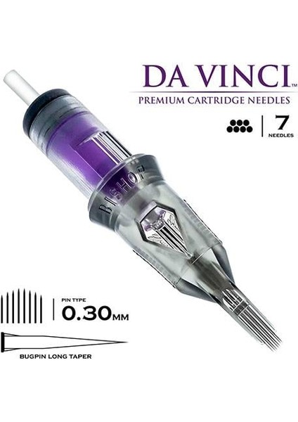 Davinci V2 | 1007 Cmlt | Curved Magnum Bugpin Long Taper Kartuş Dövme İğnesi fiyatları