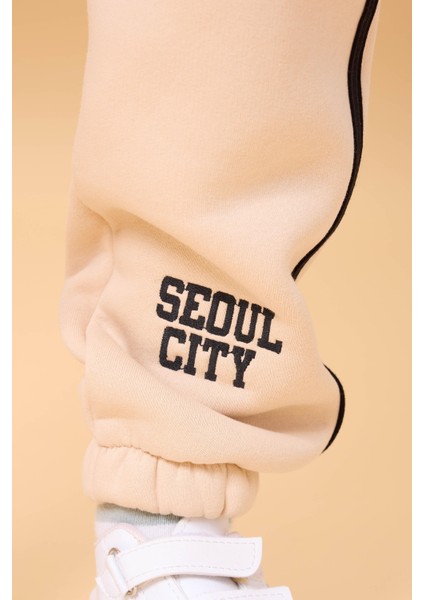 Erkek Çocuk Aplikeli Şardonlu Bisiklet Yaka Ikili Kolej Takım - Taş fırsatları