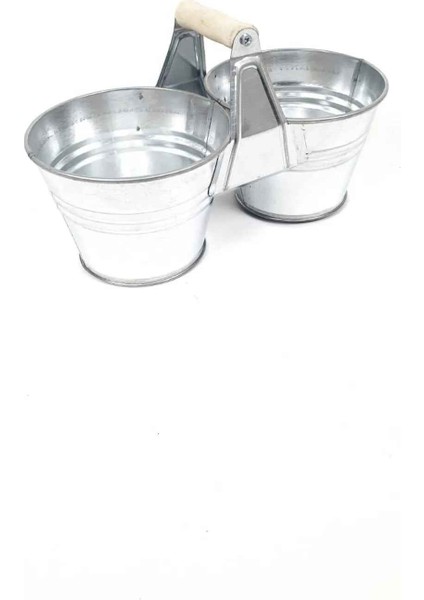 Ikiz Saksı Çiçeklik Saksı Kova Metal Galvaniz fiyatları