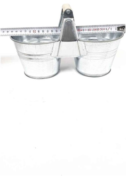 Ikiz Saksı Çiçeklik Saksı Kova Metal Galvaniz modelleri