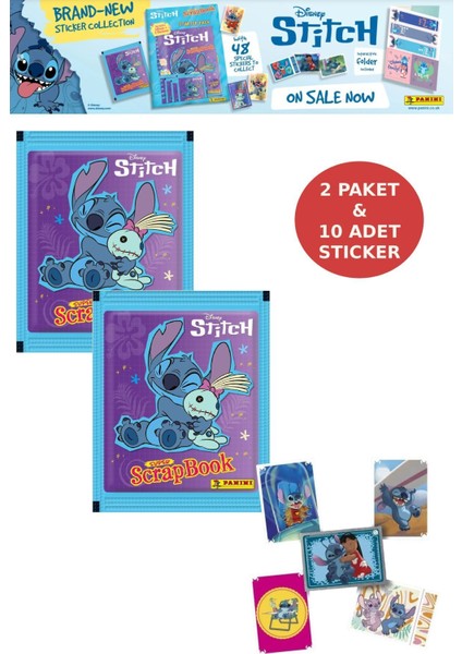 2 Paket Panini Stitch Süper Scrapbook Çıkartma 10 Adet Sticker