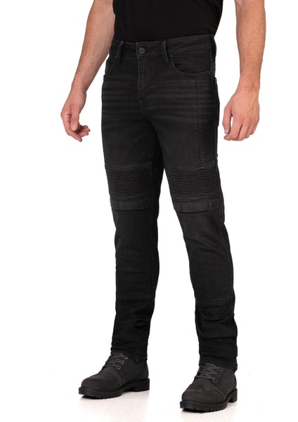 Iron Shield Flexi Black Korumalı Motosiklet Kot Pantolonu Erkek modelleri