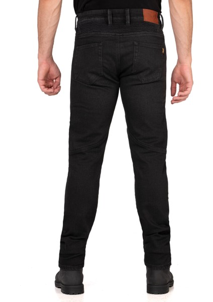 Iron Shield Flexi Black Korumalı Motosiklet Kot Pantolonu Erkek fırsatları