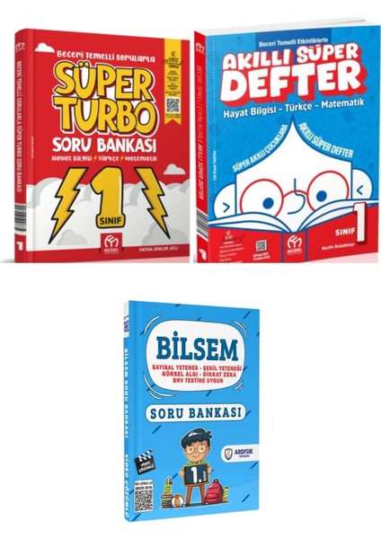1. Sınıf Akıllı Süper Defter + Turbo Soru Bankası Seti