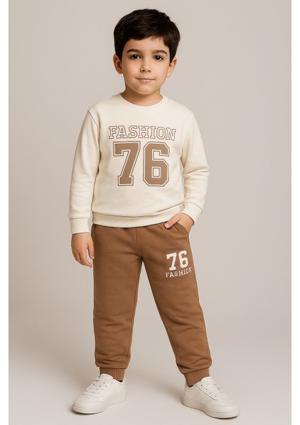 76 Baskı 2 Ip Erkek Çocuk Eşofman Takım