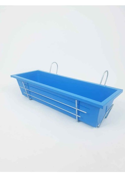 Askılı Çiçek Saksı Balkonluk Metal Mavi modelleri