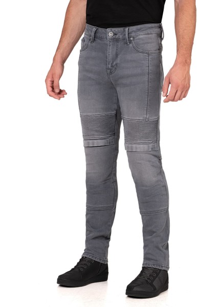 Iron Shield Flexi Grey Korumalı Motosiklet Kot Pantolonu Erkek modelleri