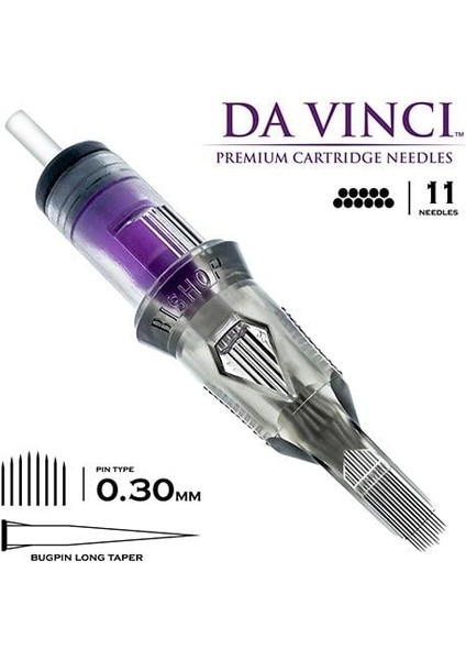Davinci V2 | 1011 Cmlt | Curved Magnum Bugpin Long Taper Kartuş Dövme İğnesi fiyatları