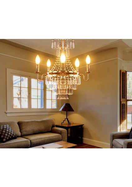 120/B.30 6’lı 7W Buji LED Ampul 3000K Günışığı E14 Duy Enerji Tasarruflu ve Uzun Ömürlü Aydınlatma fırsatları