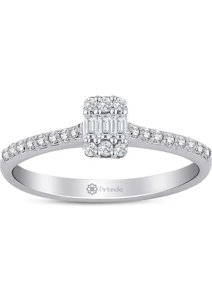 0,24 Karat Pırlanta Baget Yüzük