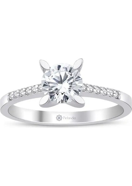 1,3 Karat Pırlanta Topaz Yüzük