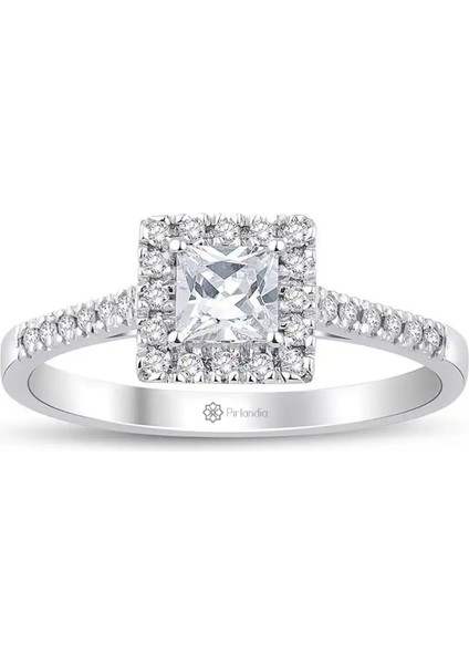 1,00 Karat Pırlanta Topaz Yüzük