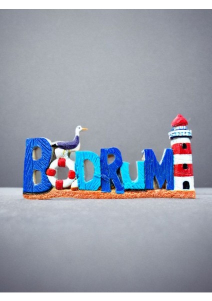 Bodrum Temalı Kabartmalı Polyester Magnet. 9cm x 4,5cm.