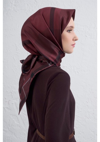 Geometrik Desenli Saf Ipek Twill Eşarp 9418D 53 fiyatları