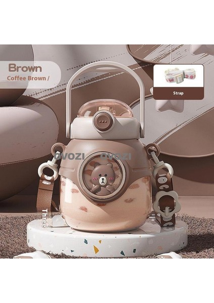 1100ML Karikatür Yüksek Değerli Öğrenci Çocuk Pipetli Su Dağı (Yurt Dışından)